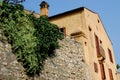 Ancient stone walls of a home in ArquÃÂ  Petrarca Veneto Italy